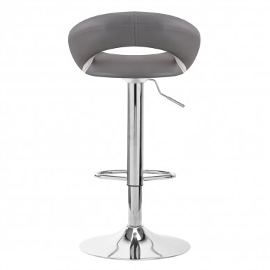 Bar stool BREEZY ECO LEATHER CHROME GREY 3