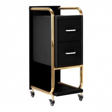 Kosmetikwagen GABBIANO HAIRDRESSER HELPER SOLO MODEL GOLD BLACK