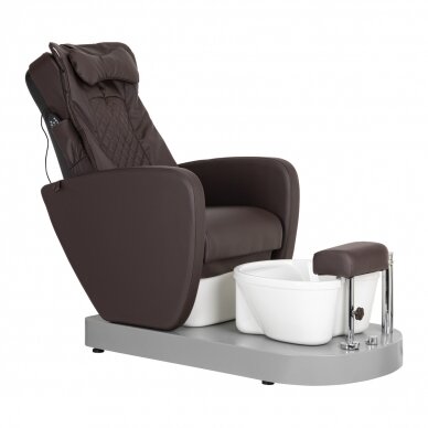 Pediküüritool koos jalavanniga AZZURRO 016C PEDICURE MASSAGE CHAIR BROWN