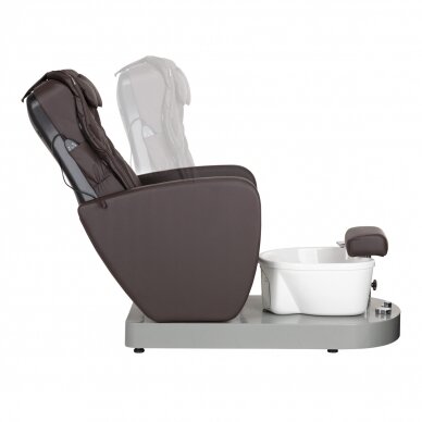 Pedicure chair with foot bath AZZURRO 016C PEDICURE MASSAGE CHAIR BROWN 1