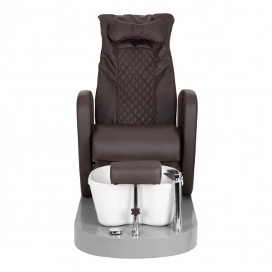 Pedikürestuhl mit Fußbad AZZURRO 016C PEDICURE MASSAGE CHAIR BROWN 3