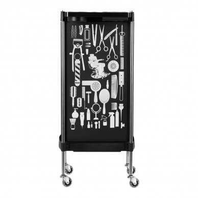 Hairdressing trolley GABBIANO HAIRDRESSER HELPER MODEL 2 BLACK GRAPHIC 3