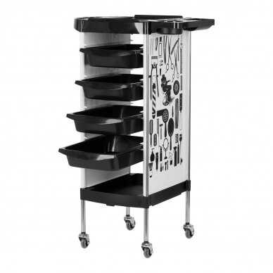 Hairdressing trolley GABBIANO HAIRDRESSER HELPER MODEL 2 WHITE GRAPHIC 1