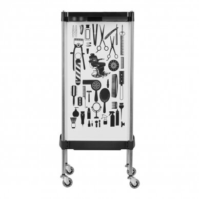 Hairdressing trolley GABBIANO HAIRDRESSER HELPER MODEL 2 WHITE GRAPHIC 3