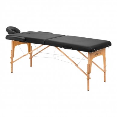 Klappbare Massageliege ACTIVFIZJO WOOD LUX 2 BLACK