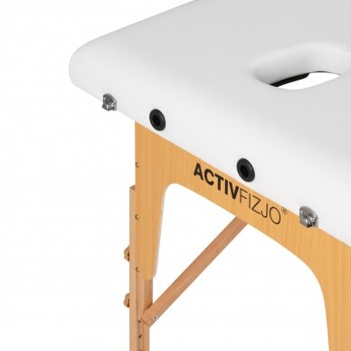 Foldable massage table ACTIVFIZJO WOOD LUX 2 WHITE 3