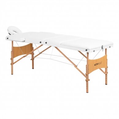 Klappbare Massageliege ACTIVFIZJO WOOD LUX 3 WHITE