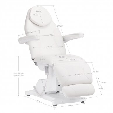 Kosmetoloģijas krēsls SILON BASIC ELECTRIC 3 MOTOR WHITE 16