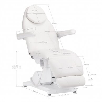 Kosmetologinis krėslas SILON BASIC ELECTRIC 3 MOTOR WHITE 16