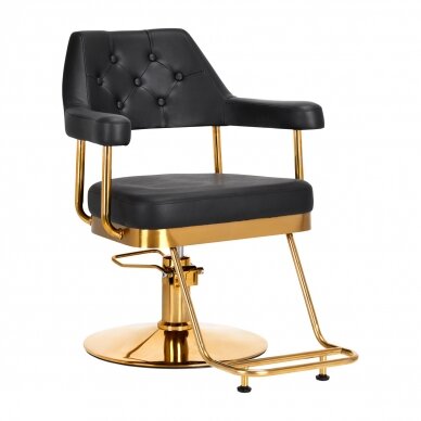 Парикмахерское кресло GABBIANO PROFESSIONAL HAIRDRESSING CHAIR GRANADA GOLD BLACK