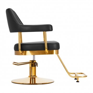 Frizieru krēsls GABBIANO PROFESSIONAL HAIRDRESSING CHAIR GRANADA GOLD BLACK 2