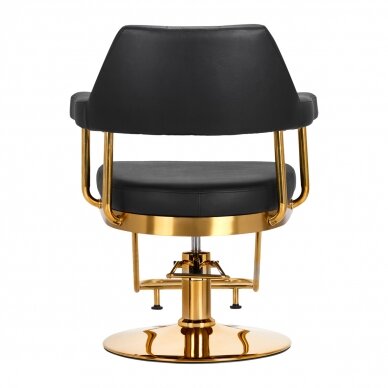 Frizieru krēsls GABBIANO PROFESSIONAL HAIRDRESSING CHAIR GRANADA GOLD BLACK 3