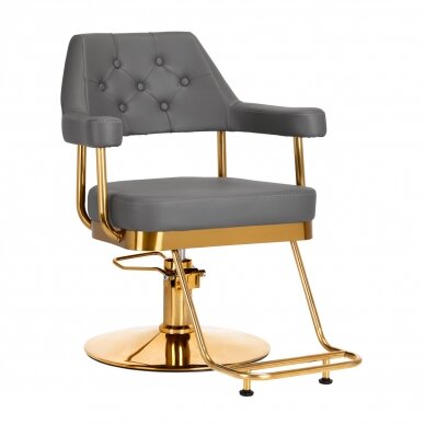 Парикмахерское кресло GABBIANO PROFESSIONAL HAIRDRESSING CHAIR GRANADA GOLD GRAY