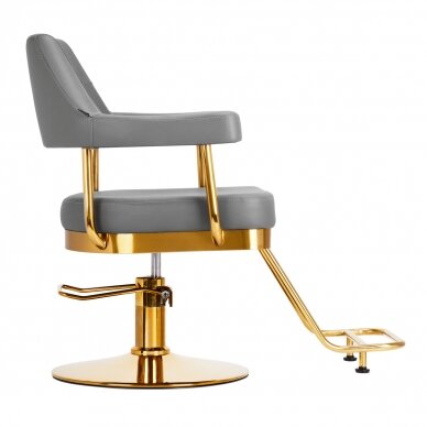 Kirpyklos kėdė GABBIANO PROFESSIONAL HAIRDRESSING CHAIR GRANADA GOLD GRAY 2