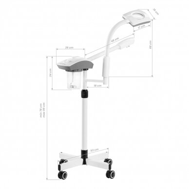 Facial vaporisation device with LED magnifier - vapozone Giovanni D-20 White 8