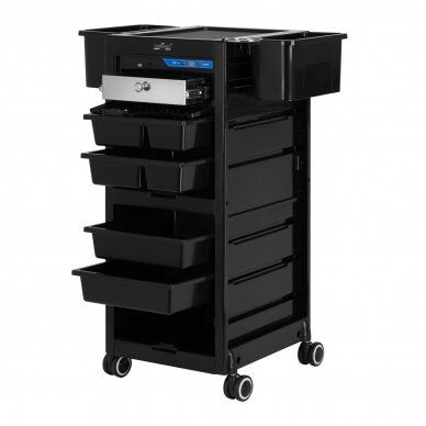 Hairdressing trolley with integrated UV steriliser GABIANNO 68 Black 1