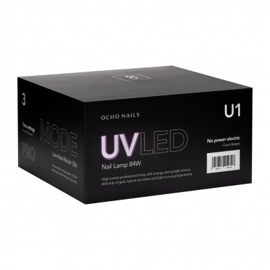 Лампа для ногтей UV LED Ocho Nails 8 84W Black 8