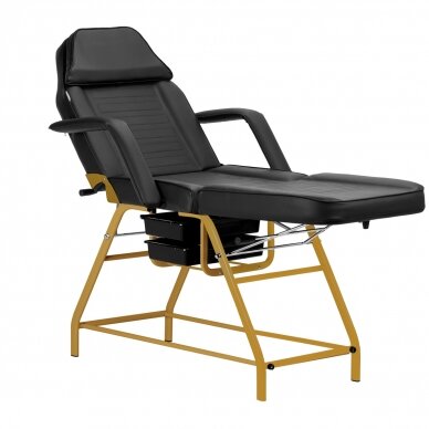 Kosmetologin tuoli BEAUTY CHAIR 557G MODEL GOLD BLACK 1