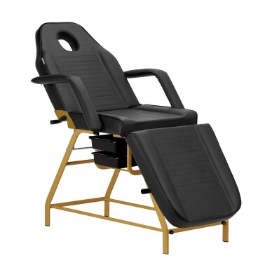 Kosmetologie Stuhl BEAUTY CHAIR 557G MODEL GOLD BLACK 2