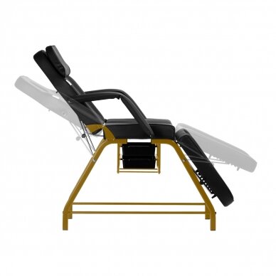 Kosmetoloģijas krēsls BEAUTY CHAIR 557G MODEL GOLD BLACK 5