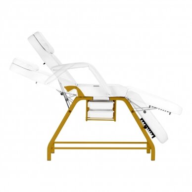 Косметологическое кресло BEAUTY CHAIR 557G MODEL GOLD WHITE 5