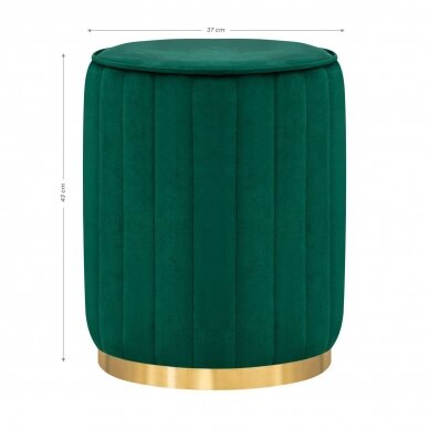 Poufi GLAMOUR GREEN GOLD 1