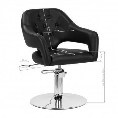 Hairdressing chair Gabbiano Parma Black 8