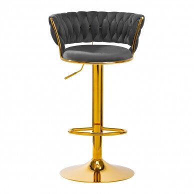 Bar stool 4RICO ROMAN VELVET GREY 2