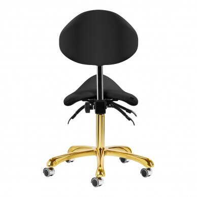 Kosmetoloģijas taburete Giovanni 1004 Gold Black 3