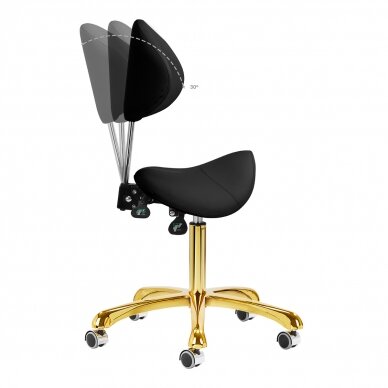 Kosmetoloogiline stool Giovanni 1004 Gold Black 8