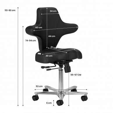 Beautician stool Azzurro Special 152 Black 10