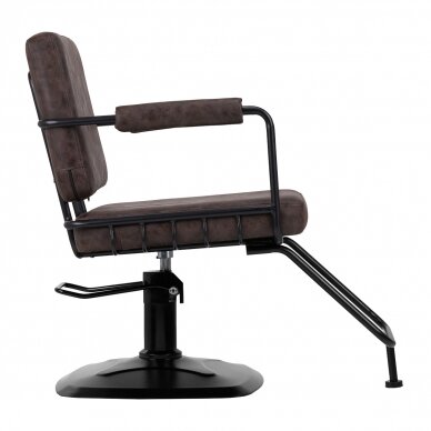 Frizieru krēsls Gabbiano Professional Hairdressing Chair Katania Loft Old Leather Dark Brown 1