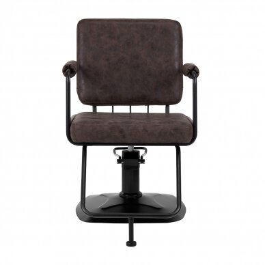 Kampaamotuoli Gabbiano Professional Hairdressing Chair Katania Loft Old Leather Dark Brown 2