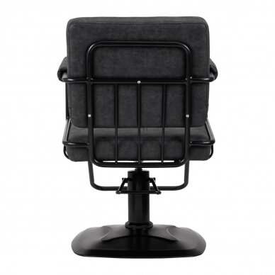 Frizieru krēsls Gabbiano Professional Hairdressing Chair Katania Loft Old Leather Black 3