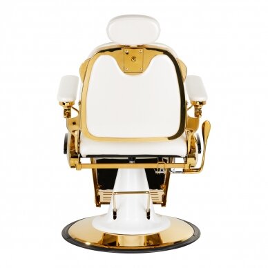 Kirpyklos kėdė Barber Chair Gabbiano Francesco Gold White 2