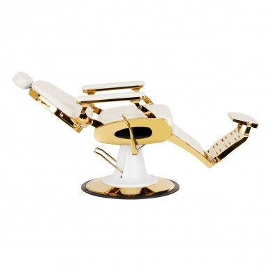 Friseurstuhl Barber Chair Gabbiano Francesco Gold White 4