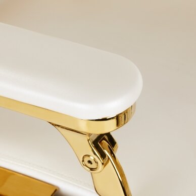 Парикмахерское кресло Barber Chair Gabbiano Francesco Gold White 9