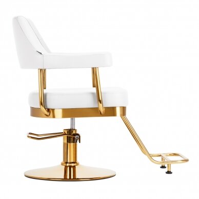 Kampaamotuoli Gabbiano Professional Hairdressing Chair Granada Gold White 3