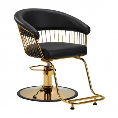 Hairdressing chair Hair System Lille Gold Black