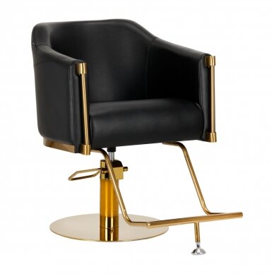 Friseurstuhl Gabbiano Professional Hairdressing Chair Burgos Gold Black