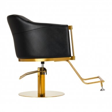 Fotel fryzjerski Gabbiano Professional Hairdressing Chair Burgos Gold Black 1