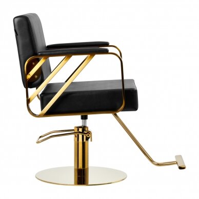 Hairdressing chair Gabbiano Genua Gold Black 1