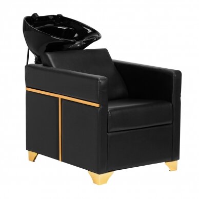 Hairdressing salon sink Gabbiano Toledo Gold Black