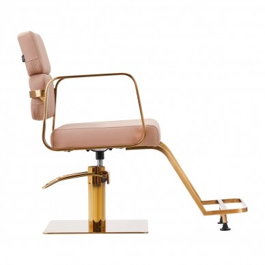 Hairdressing chair Gabbiano Porto Gold Biege 1