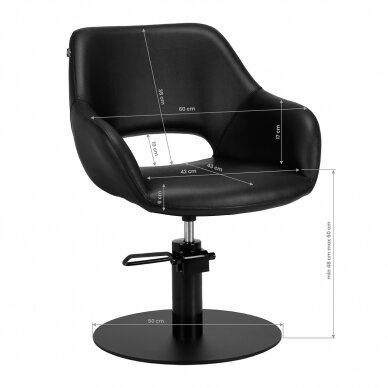 Hairdressing chair Gabbiano Sevilla Black 7