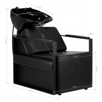 Hairdressing salon sink Gabbiano Modena Black 13