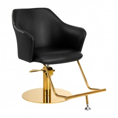 Hairdressing chair HAIRDRESSING CHAIR MARBELLA GOLD BLACK