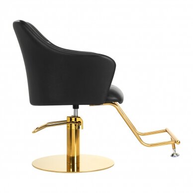 Frizieru krēsls HAIRDRESSING CHAIR MARBELLA GOLD BLACK 1