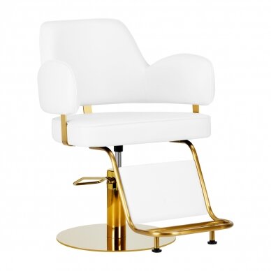 Парикмахерское кресло Gabbiano Professional Hairdressing Chair Linz Gold White