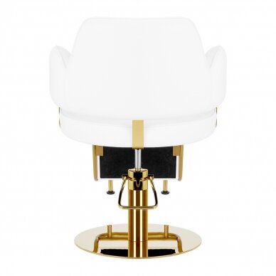 Frizieru krēsls Gabbiano Professional Hairdressing Chair Linz Gold White 2